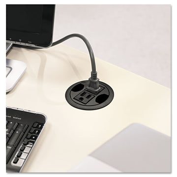 HON® Ac Power Hub, 3" Diameter, Black freeshipping - TVN Wholesale